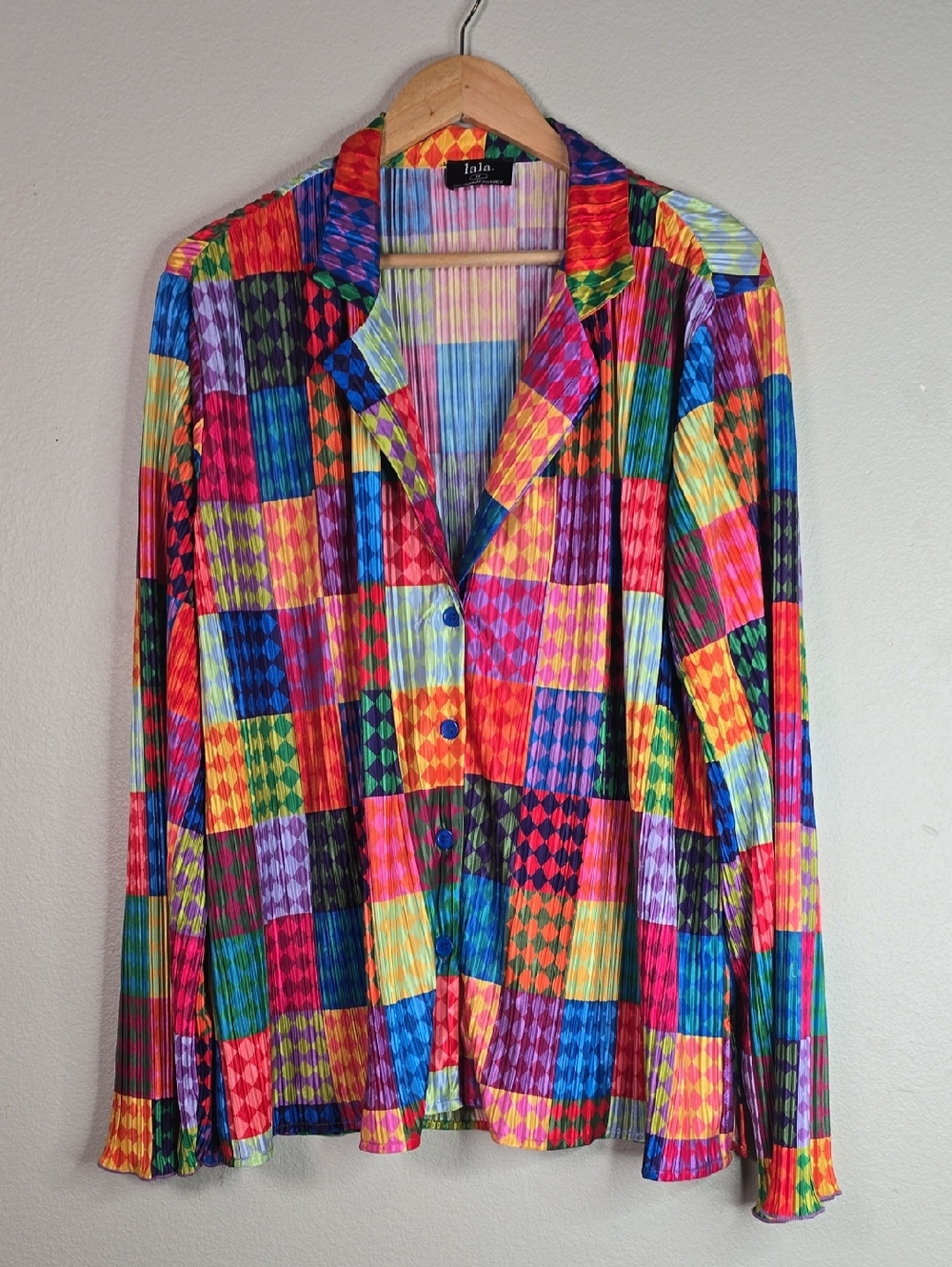 Dress In Lala  Fun House  Plisse  Multicolor Patchwork Women's  Set Size 2X. - Picture 3 of 12